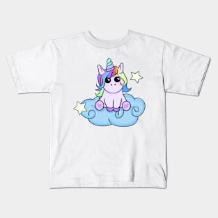 Cute Unicorn Art with Rainbow of Colors Kids T-Shirt